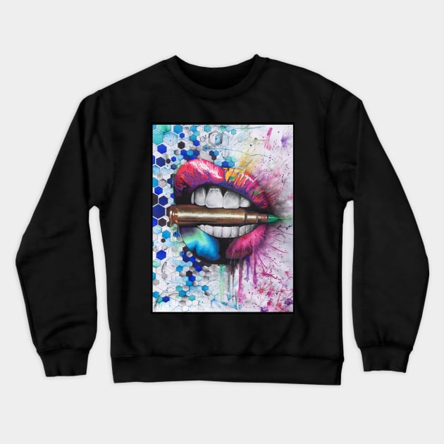 Bite the Bullet Crewneck Sweatshirt by AMDesigns